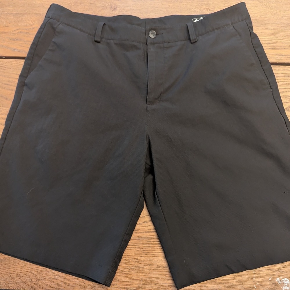 adidas Men's Classic Black Flat Front Shorts